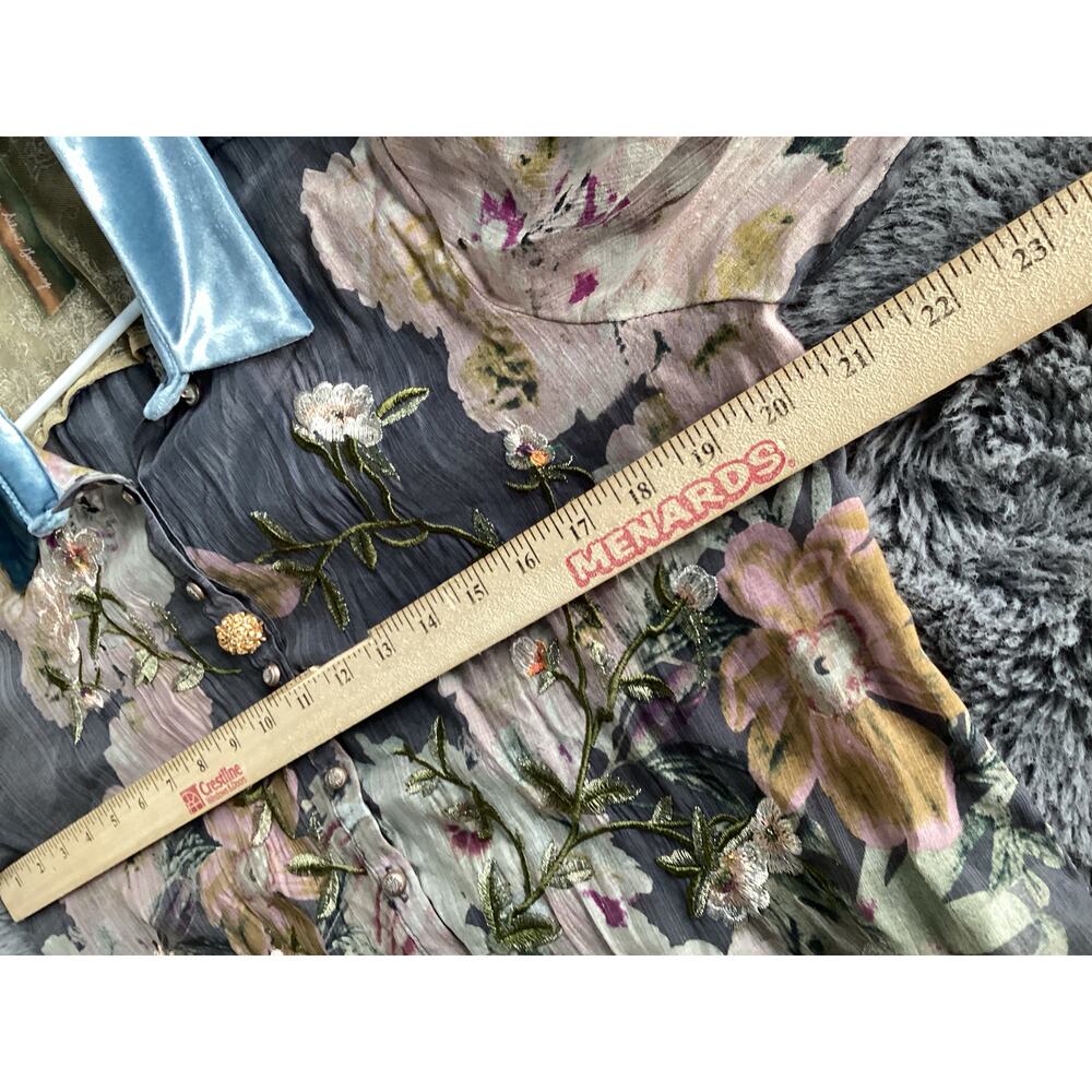 Aratta Silent Journey Multicolor Embroidered Blouse Shirt, detailed, multicolor - Picture 11 of 14